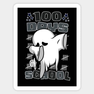 100 days of school featuring a Cute dabbing ghost #1 Sticker